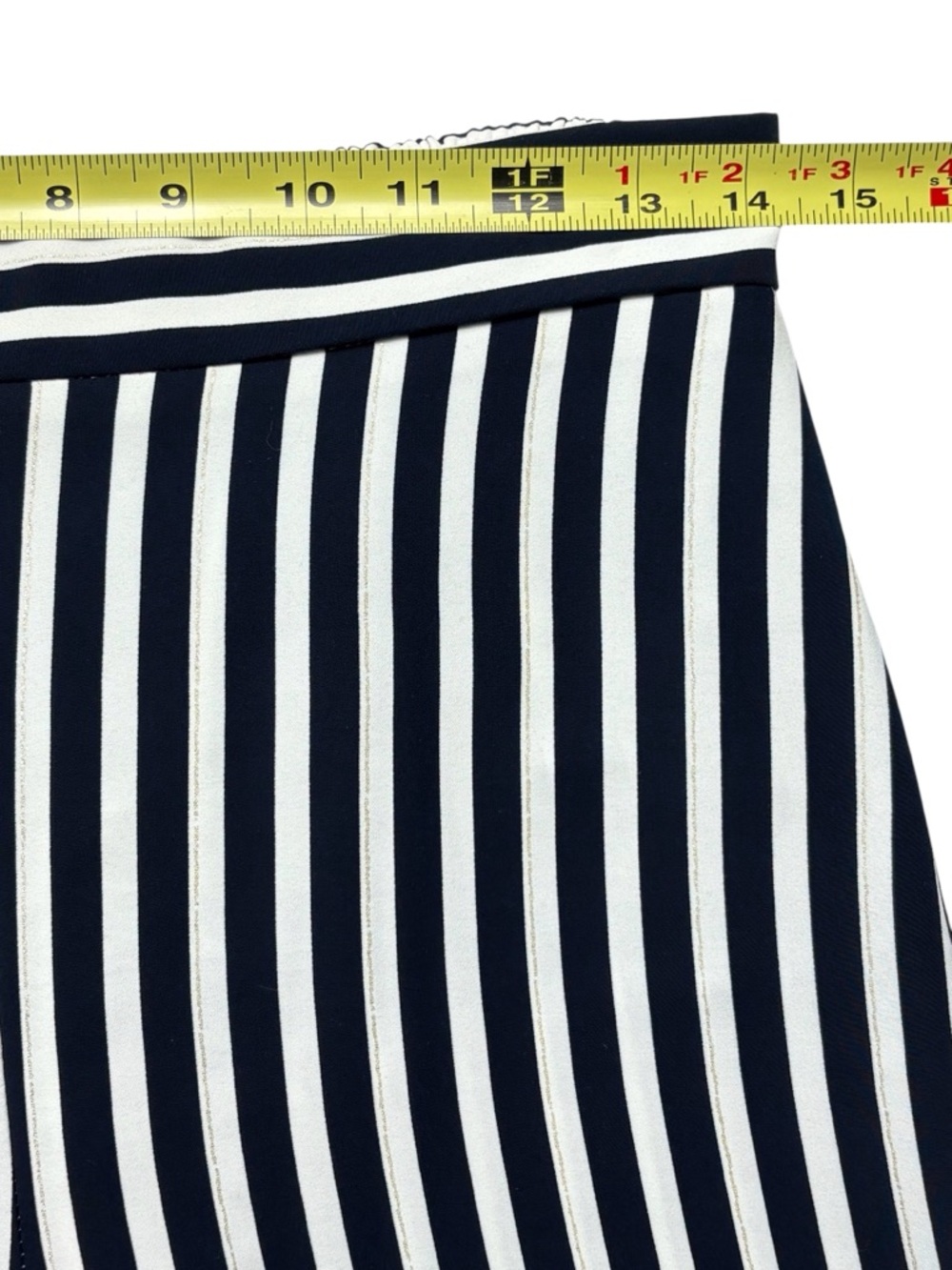 Joseph Ribkoff Midnight Navy Striped Wide Leg Culotte Pants Size 6 Style 221341 - Picture 8 of 12